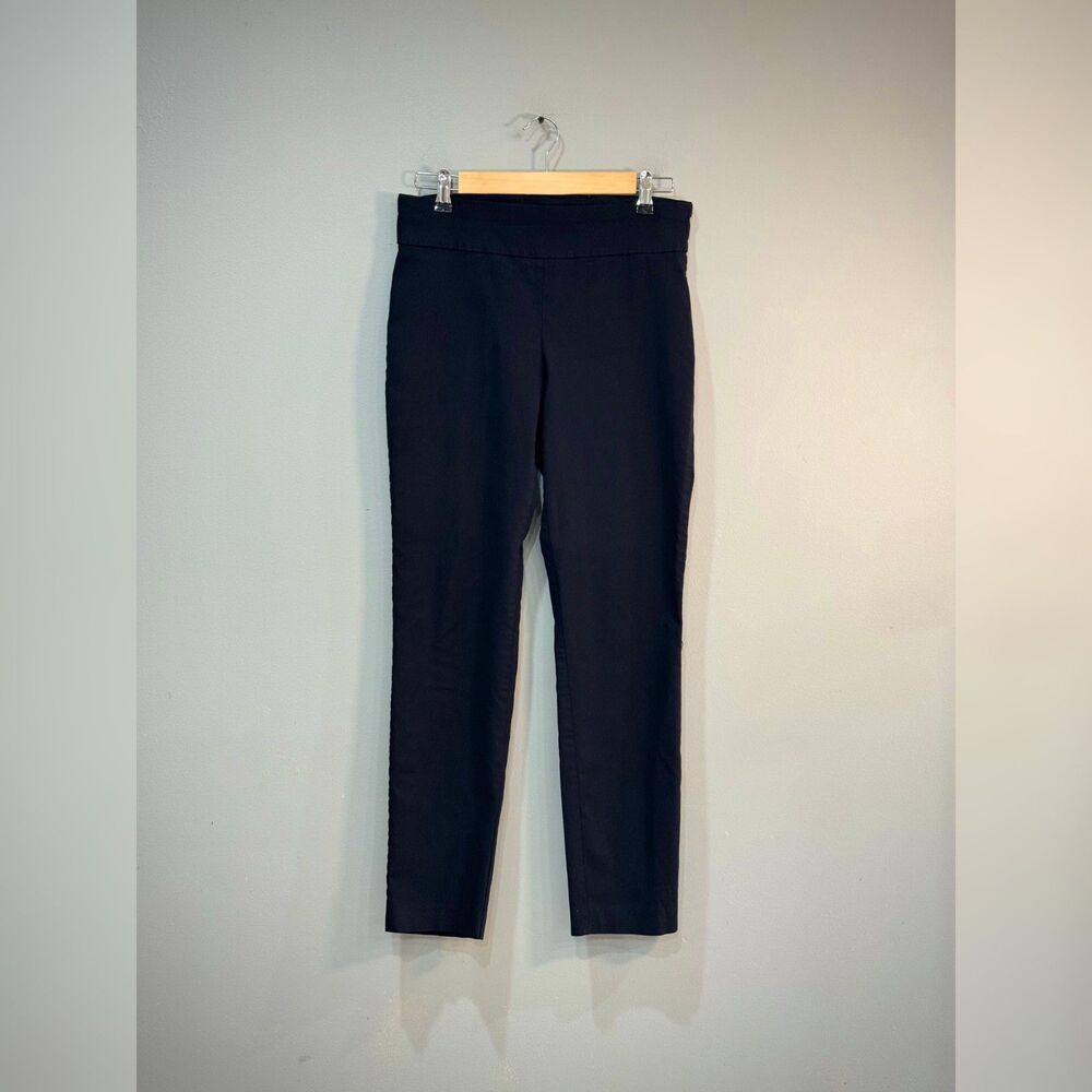 Black Van Heusen Stretch Waist Slim Fit Trousers Size 8 Y2K EUC